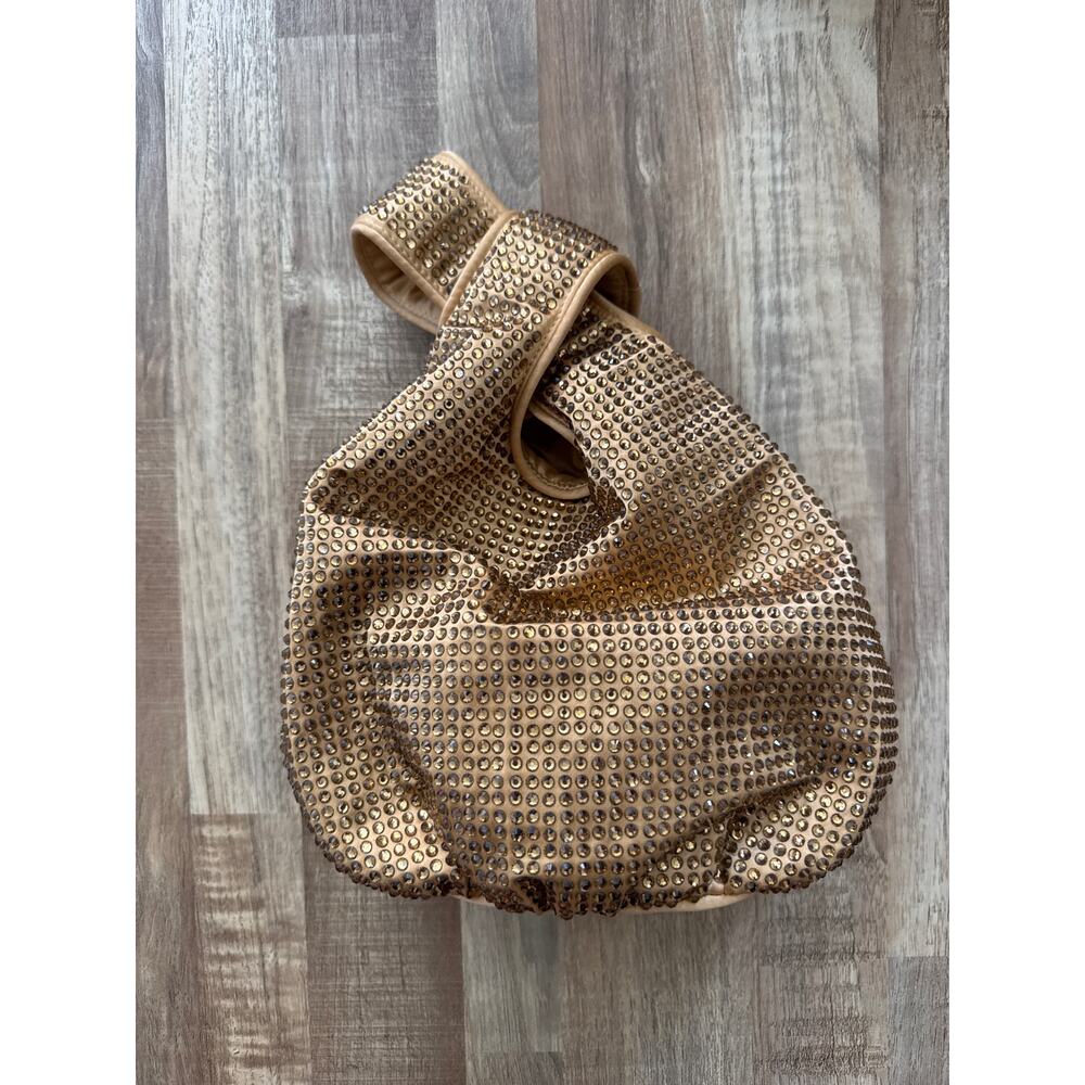J. Crew Gold Satin and Crystal Santorini Looped Bag - Picture 2 of 5